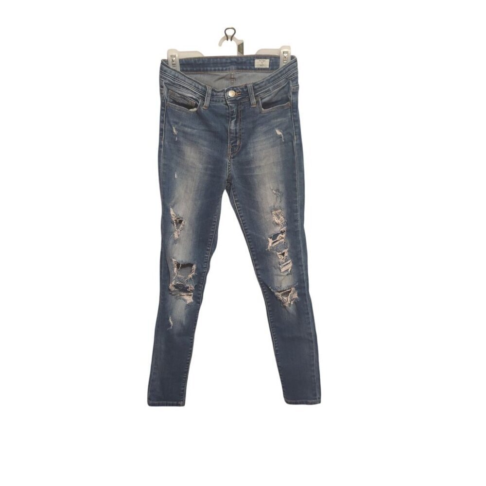 Bridge by GLY "Buckle" distressed Mid Rise Skinny Size 28